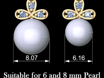 Simple Pearl Earing Free 3D print model