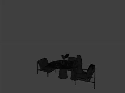 3D Blender Project  Heavenly Reflections Surreal Design 3D model