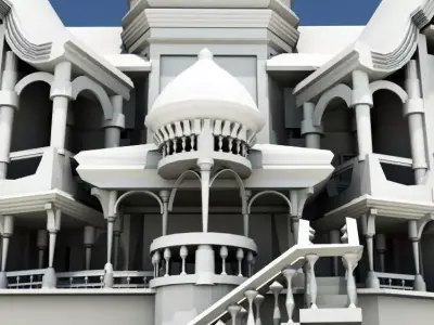 Horror House Old mansion for VR AR  Low-poly 3D model