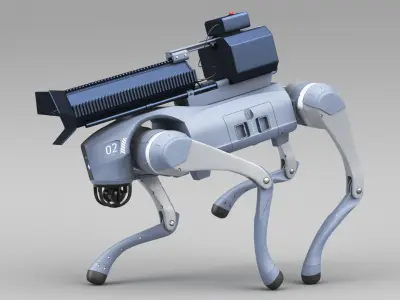  Thermonator Robot Dog Rigged 