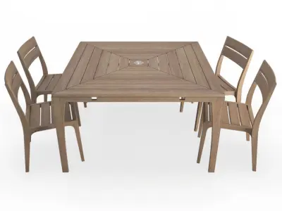 Village Outdoor Table and Chairs Unopiu  3D model