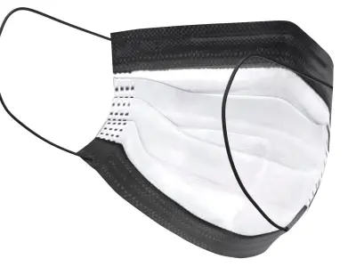 3 layer Disposable Mask PBR Low-poly 3D model