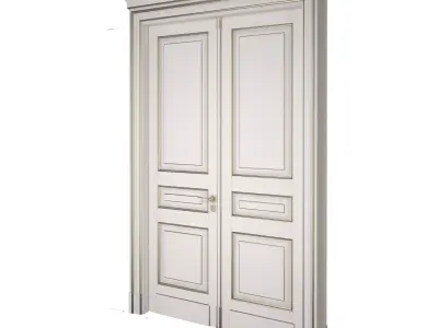 Classic double door with patina 3D model