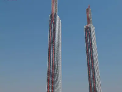 Futuristic Sci-Fi Skyscraper 05 3D model