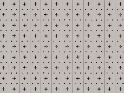 White Painted Wood Planks with Iron Studs PBR Texture
