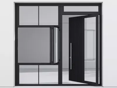 Aluminium door 257 3D model