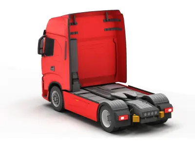 Truck 2-V5 Low-poly 3D model