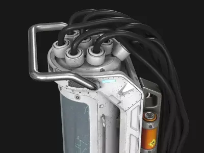 Sci Fi Container Capsule Low-poly 3D model