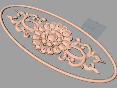 Woodworking CNC Router 3D Relief STL models used for artcam E423 3D model