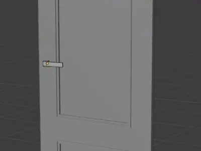 Modern Door Free 3D model get