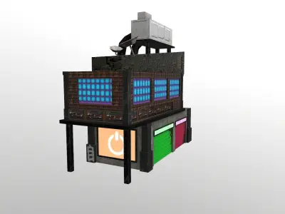 Cyberpunk City - Building 8 Low-poly 3D model