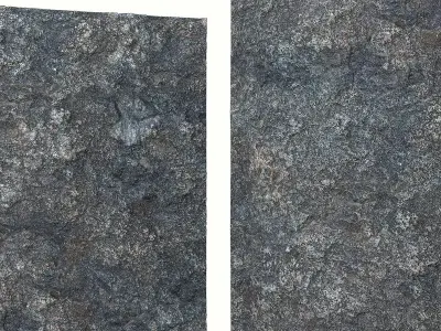 Black Rock Stone Wall Cliff  6k High Resolution Tileable 3D model