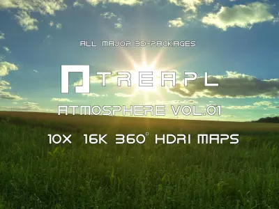 10X HDRI SKIES TREAPL ATMOSPHERE VOL01 -  BUNDLE - 360 SKIES  Texture