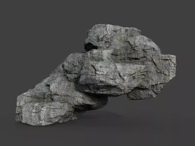 Cliff Rock 4-5 Low-poly 3D model