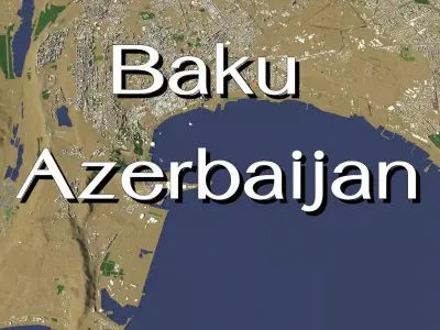 Baku Azerbaijan - city and urban 3D model
