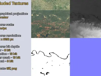 Mirzapur India City Landscape 3D Model 3D model