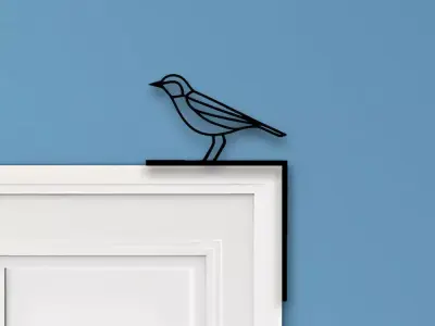Bird Door Corner Decor 3D print model 5