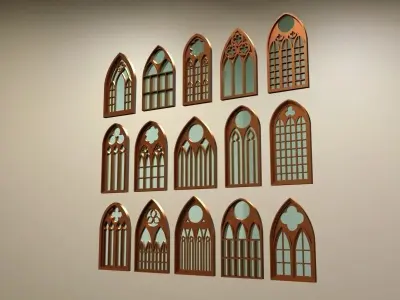 Gothic Windows Collections 3D model
