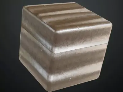 White Metal Corrugated PBR Seamless Texture