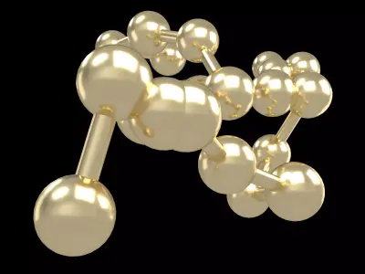 Amino Acids 20 gencomplexity v1 007 Low-poly 3D model