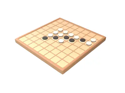Reversi v1 002 Low-poly 3D model