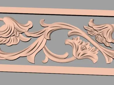 Woodworking CNC Router 3D Relief STL models used for artcam E412 3D model