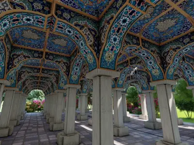 Mosque arches  Free low-poly 3D model