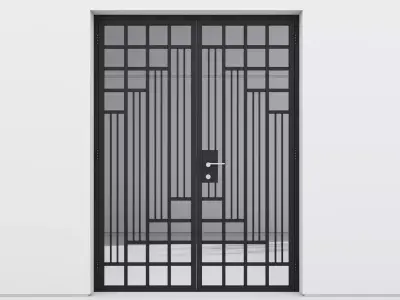 Aluminium door 31 3D model