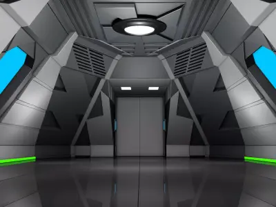 Sci Fi Room 3D model 58