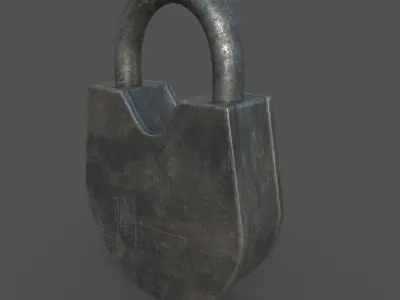 Metal Lock  Low-poly 3D model