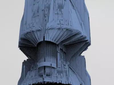 Ocean Cyberpunk Tower 9 3D model