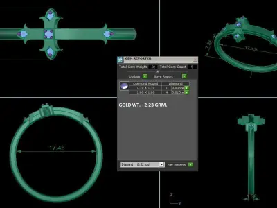 Women Ring 3D print model 120
