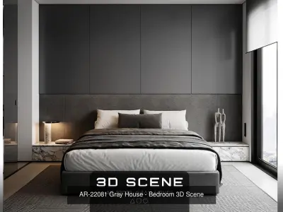 AR-22081 Gray House - Bundle 3D Scene 3D Model Pack