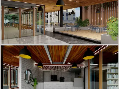 Ready Mart Cafe A Natural Blend of Comfort and Creativity Low-poly 3D model