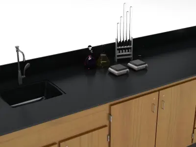 Laboratory Table 02 3D model