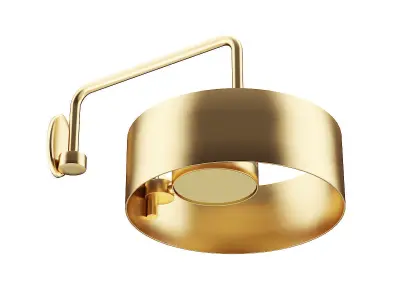 Golden Metal Wall Lamp 3D model