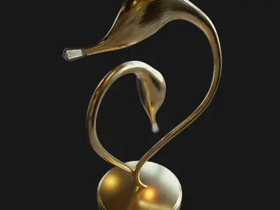 Swan Table Lamp 3D model