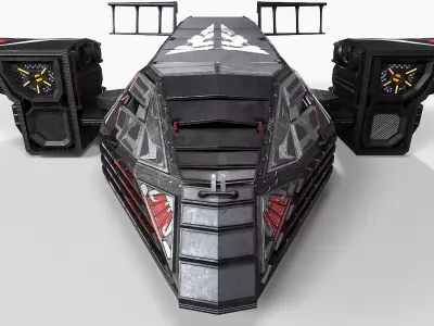 Spaceship Rook Low-poly 3D model