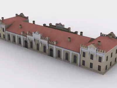 Chudovo Railway Station Low-poly 3D model