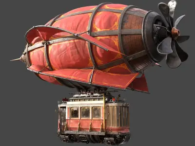  Steampunk Airship 