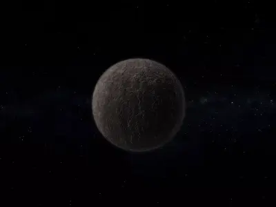 Dwarf Alien Planet or Moon 10 Low-poly 3D model