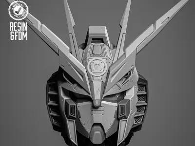 B3DSERK Gundam Portrait Bust 3D print model
