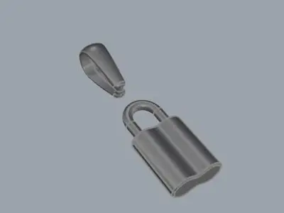 Dainty Lock Pendant 3D print model