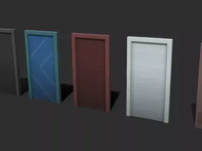Doors Low-poly 3D model