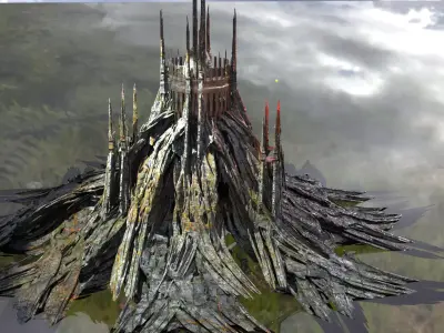 Forest Sci fi fi Halls 3D model