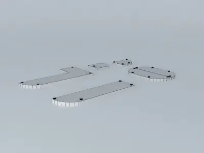 Ferragens-vidro set of metal pieces Free 3D model