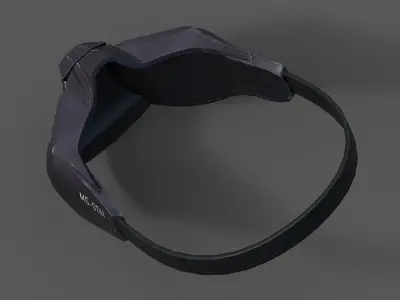 Gas mask helmet protection pollution scifi fantasy  Low-poly 3D model