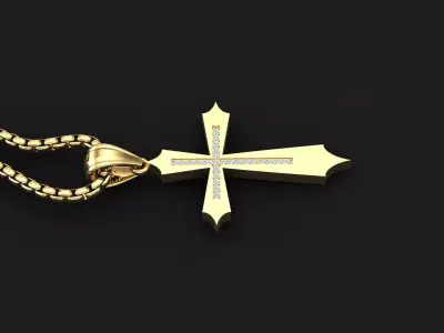 Cross Light Gold 3CP010 3DM STL 3D model