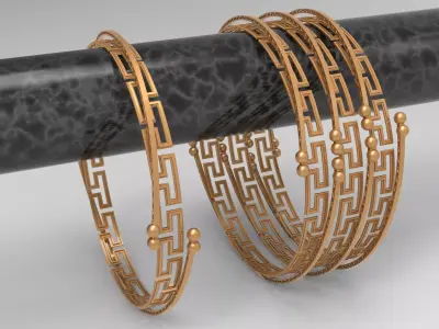 Minimal Bangle Jewelry Free 3D model