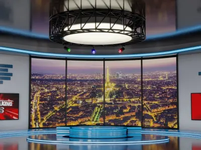 TV Studio News 3D model